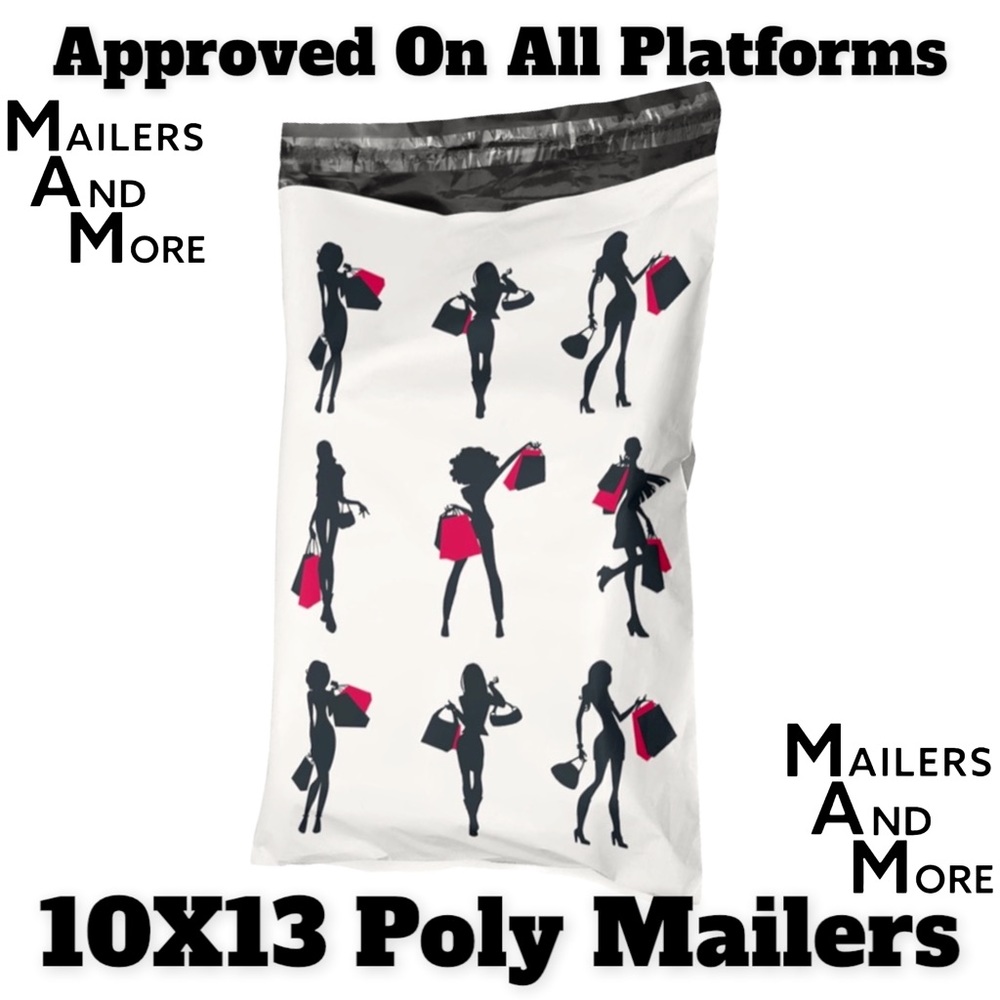50 10X13 Poly Mailers Ladies Clutch Flat Shipping Envelopes PRICE IS FIRM - Picture 4 of 8